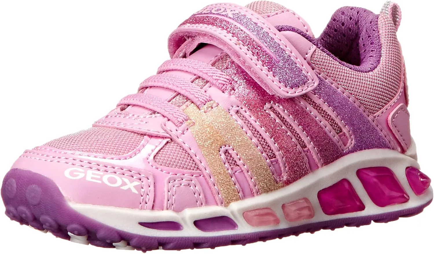 Geox Junior Shuttle Girl 2 Sneaker (Toddler/Little Kid/Big Kid), Pink, 37 EU (5 M US Big Kid)