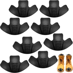 Geyoga 8 Pcs Toe Guards for Boots Toe Protectors Work Foot Rubber Shoes Covers for Repairing Do Not Include Glue Sandpaper