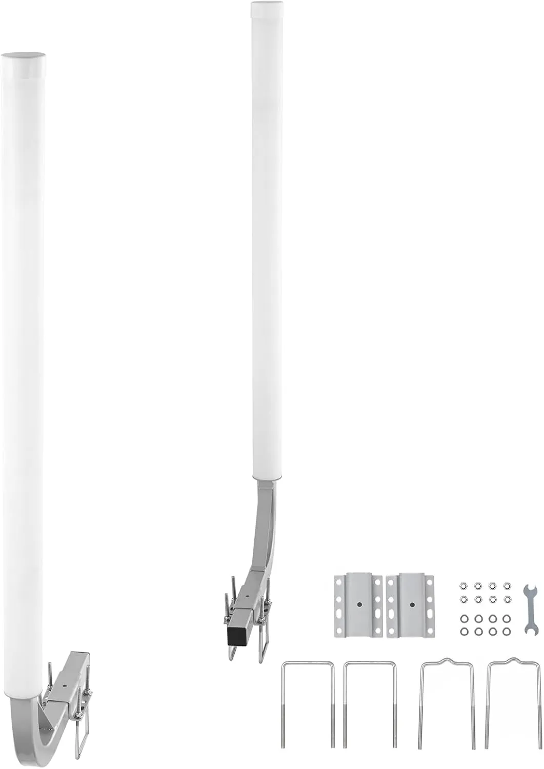 Happybuy Marine Trailer Guide Set, 48" Adjustable Poles, Pair of Steel Supports with PVC Coating, Ideal for Ski, Fishing, and Sailboat Trailers