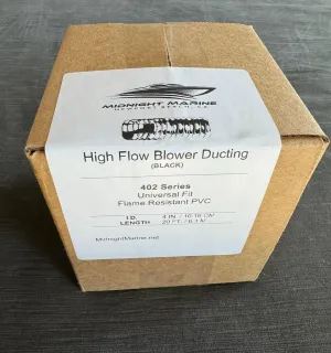 High Flow Marine Blower Ducting (Black) 402 Series Sierra Vinyvent Hose (4" I.D. x 20' Feet Length)