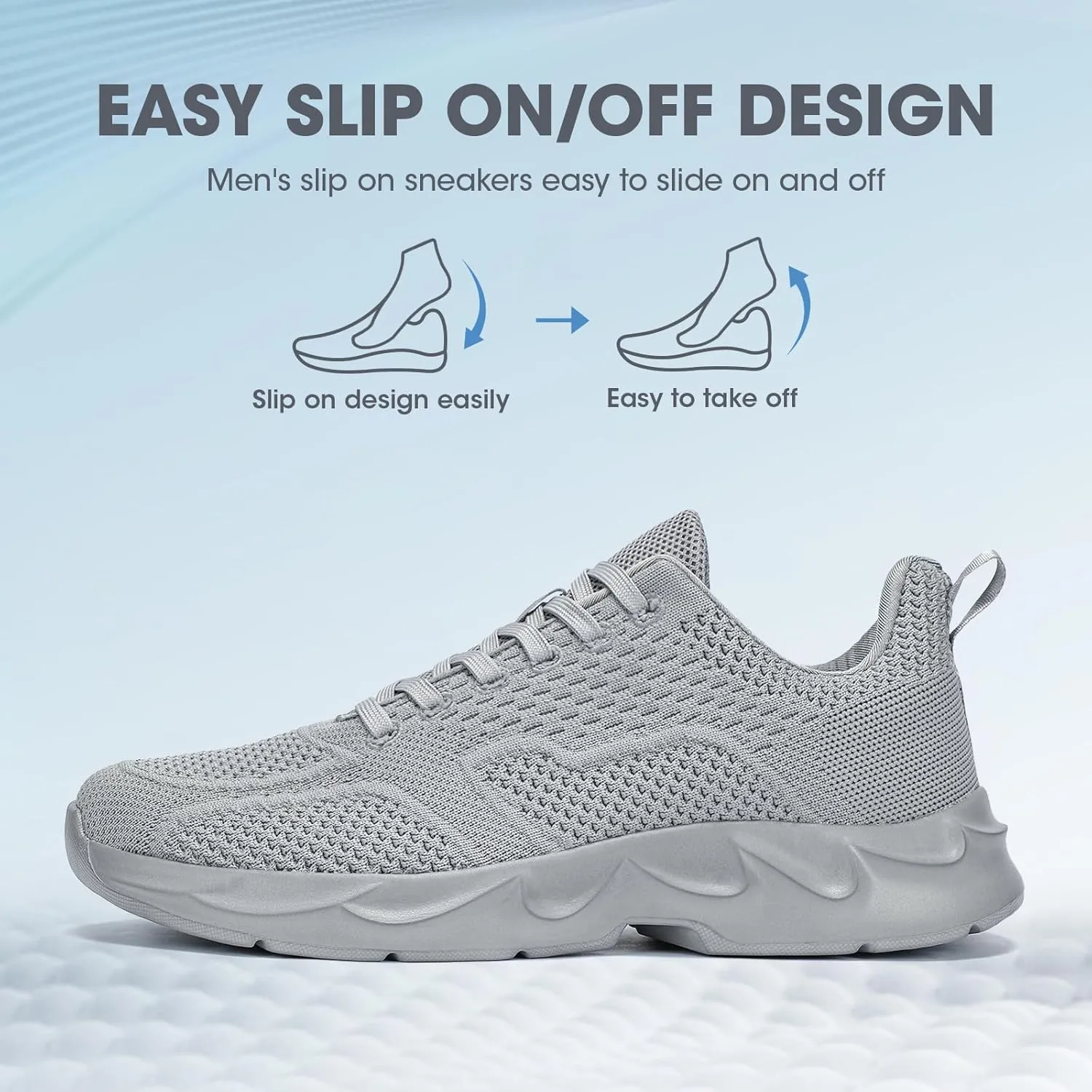 INYO Men Walking Shoes Lightweight Breathable Tennis Shoes Gym Fitness Casual Sneaker Jogging Outdoor Sport Running Shoes