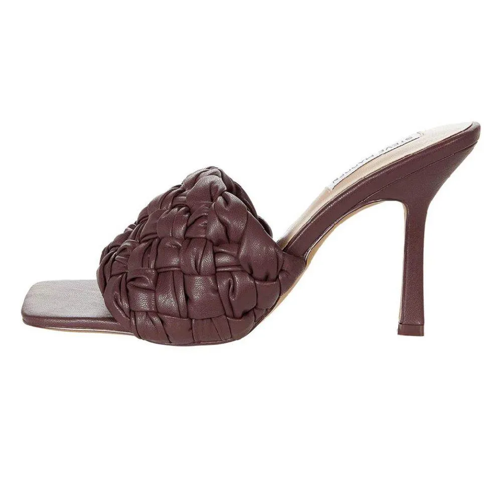 Jarina Brown Braided Heels