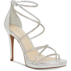 Jessica Simpson womens Jaeya Heeled Sandal, Platinum, 9.5 US