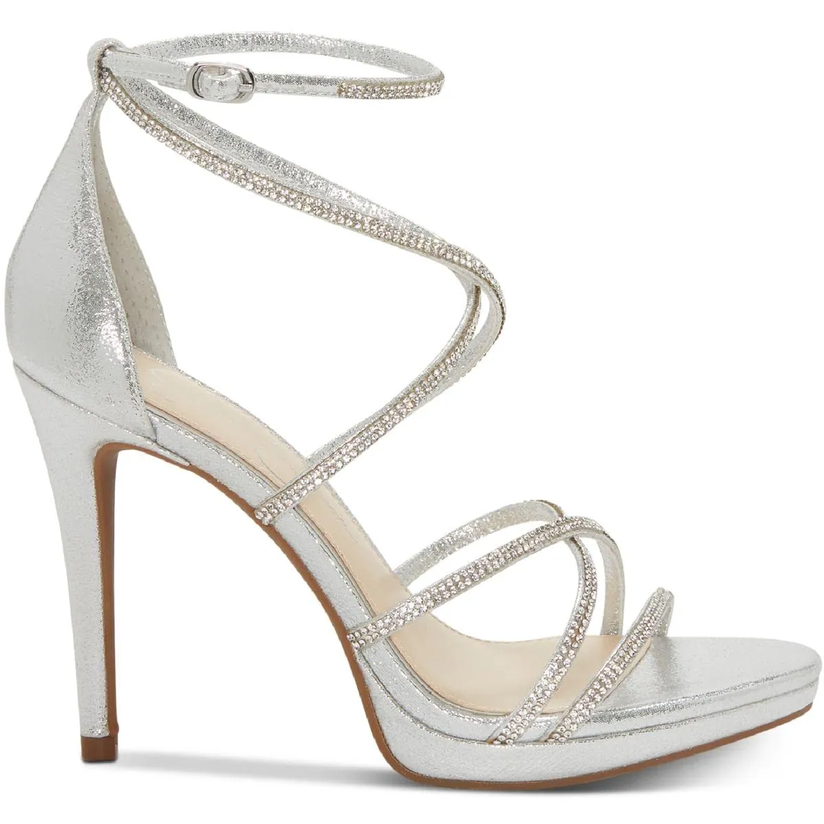 Jessica Simpson womens Jaeya Heeled Sandal, Platinum, 9.5 US