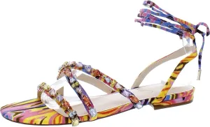 Jessica Simpson Women's Rabenie Lace Up Sandal Flat