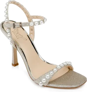 Jewel Badgley Mischka Damaris Pearl Embellished Stiletto Sandal