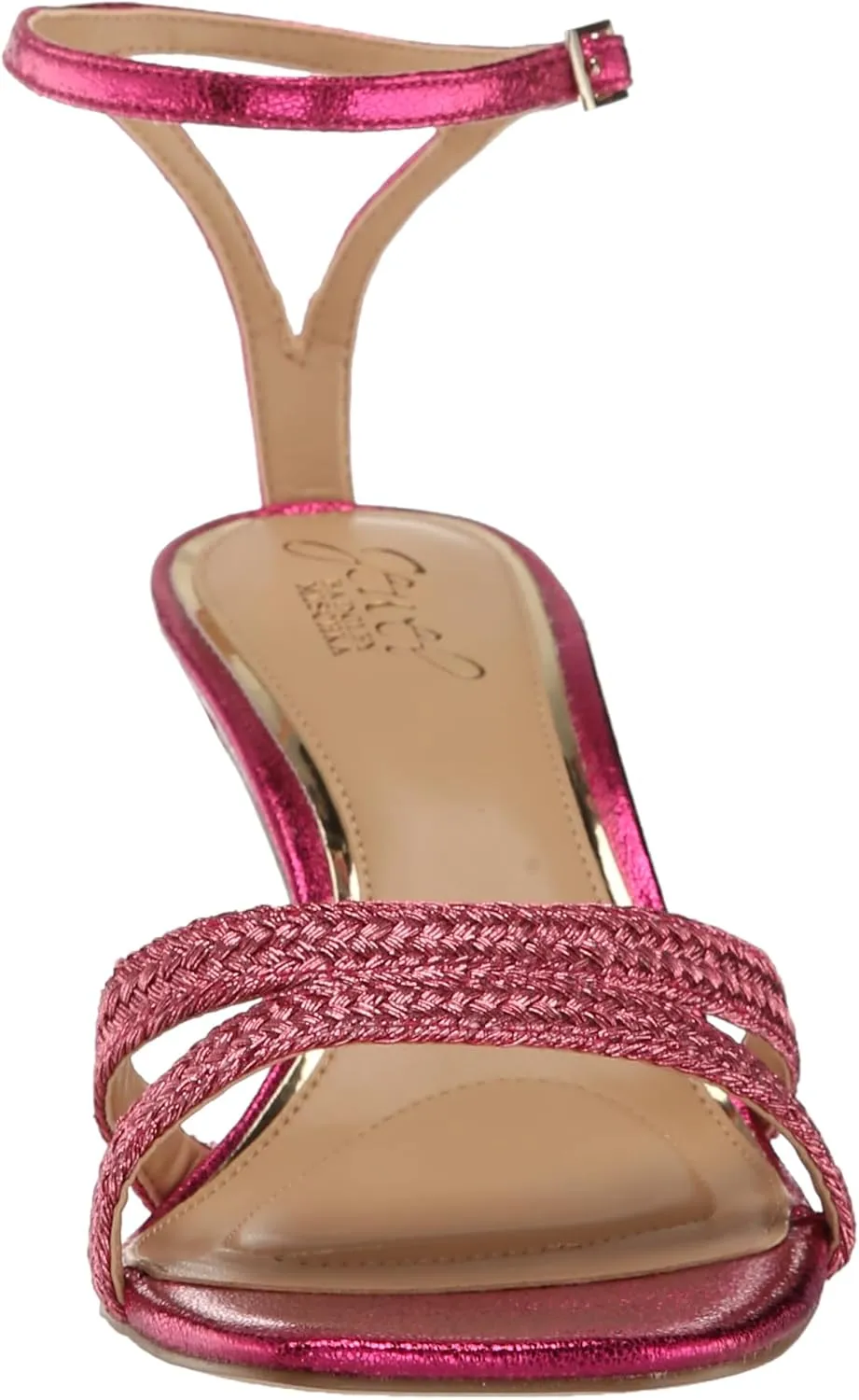 Jewel Badgley Mischka Hayzel Metallic Kitten Heel Sandal