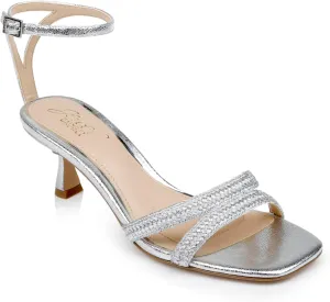 Jewel Badgley Mischka Hayzel Metallic Kitten Heel Sandal