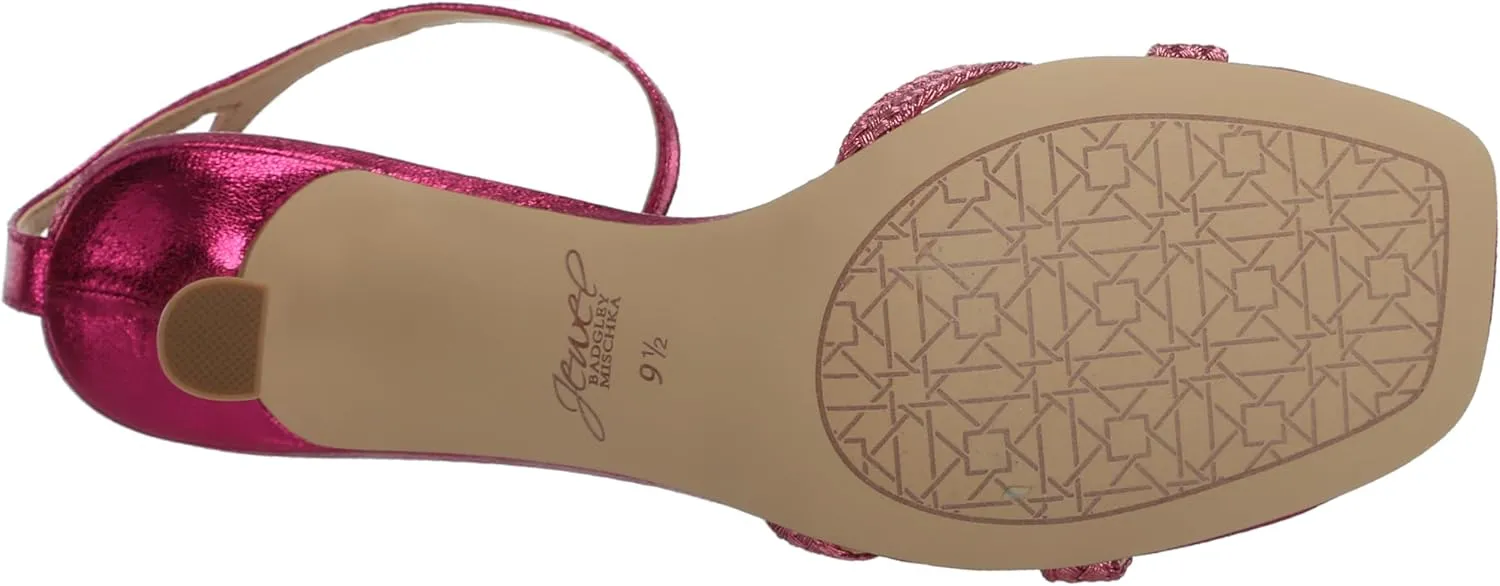 Jewel Badgley Mischka Hayzel Metallic Kitten Heel Sandal