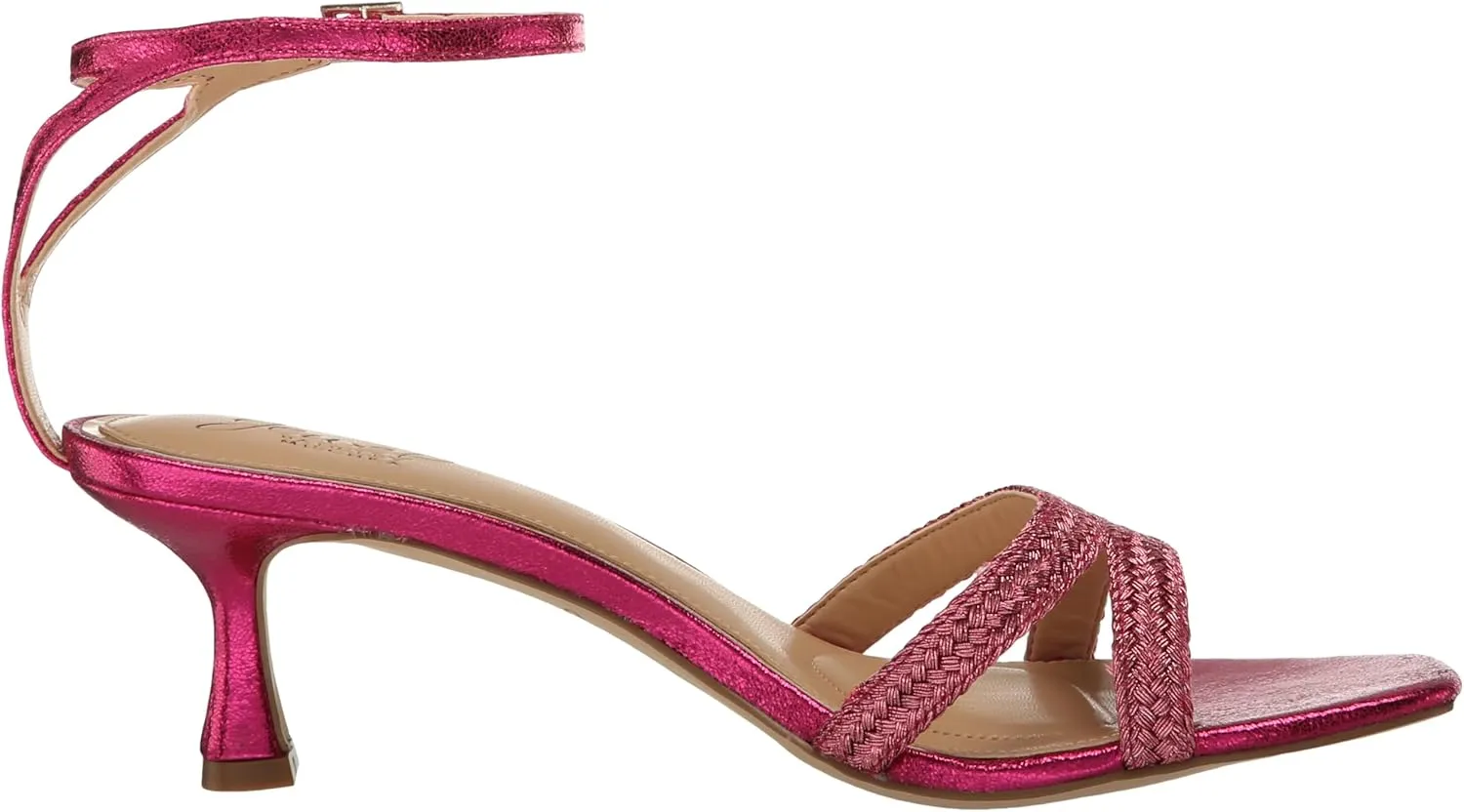 Jewel Badgley Mischka Hayzel Metallic Kitten Heel Sandal