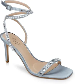 Jewel Badgley Mischka Hosana Sexy Stiletto with Gemstone-Studded Wraparound Strap