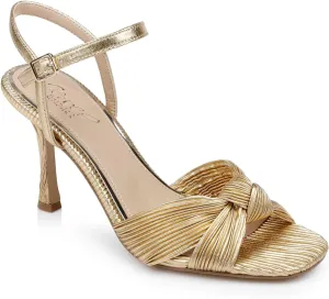 Jewel Badgley Mischka Hydee Pleated Stiletto Sandal