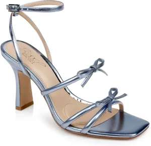 Jewel Badgley Mischka Kiyomi II Metallic Delicate Sandal with Bow Straps