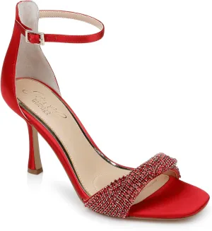 Jewel Badgley Mischka Yesica Stiletto with Crystal-Encrusted Strap