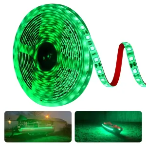 JUIOHAKY 25ft Boat Lights for Night Fishing Marine LED Strip Lights 12V Waterproof LED Boat Lights Interior Boat Deck Lights for Pontoon Kayak Jon Boat Bass Boat Fishing Boat (Green)