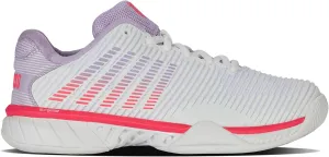 K-Swiss Women's Hypercourt Express 2 Tennis Shoe (White/Orchid Petal/Neon Blaze)