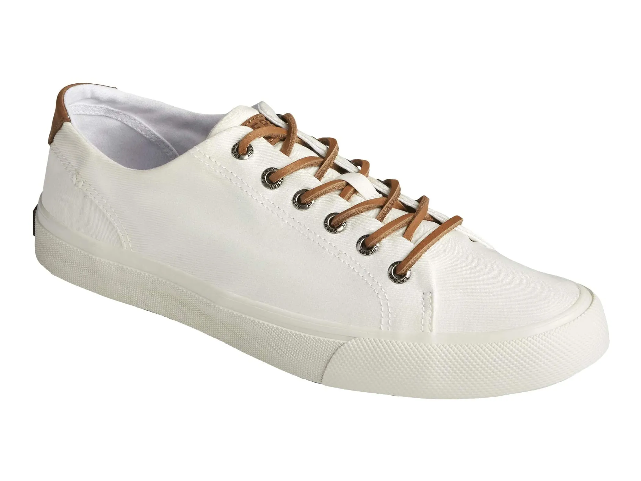 Lace LTT Full product range Ii Customer favorite Striper Sneaker Canvas Sperry WHITE Up Lightweight SW