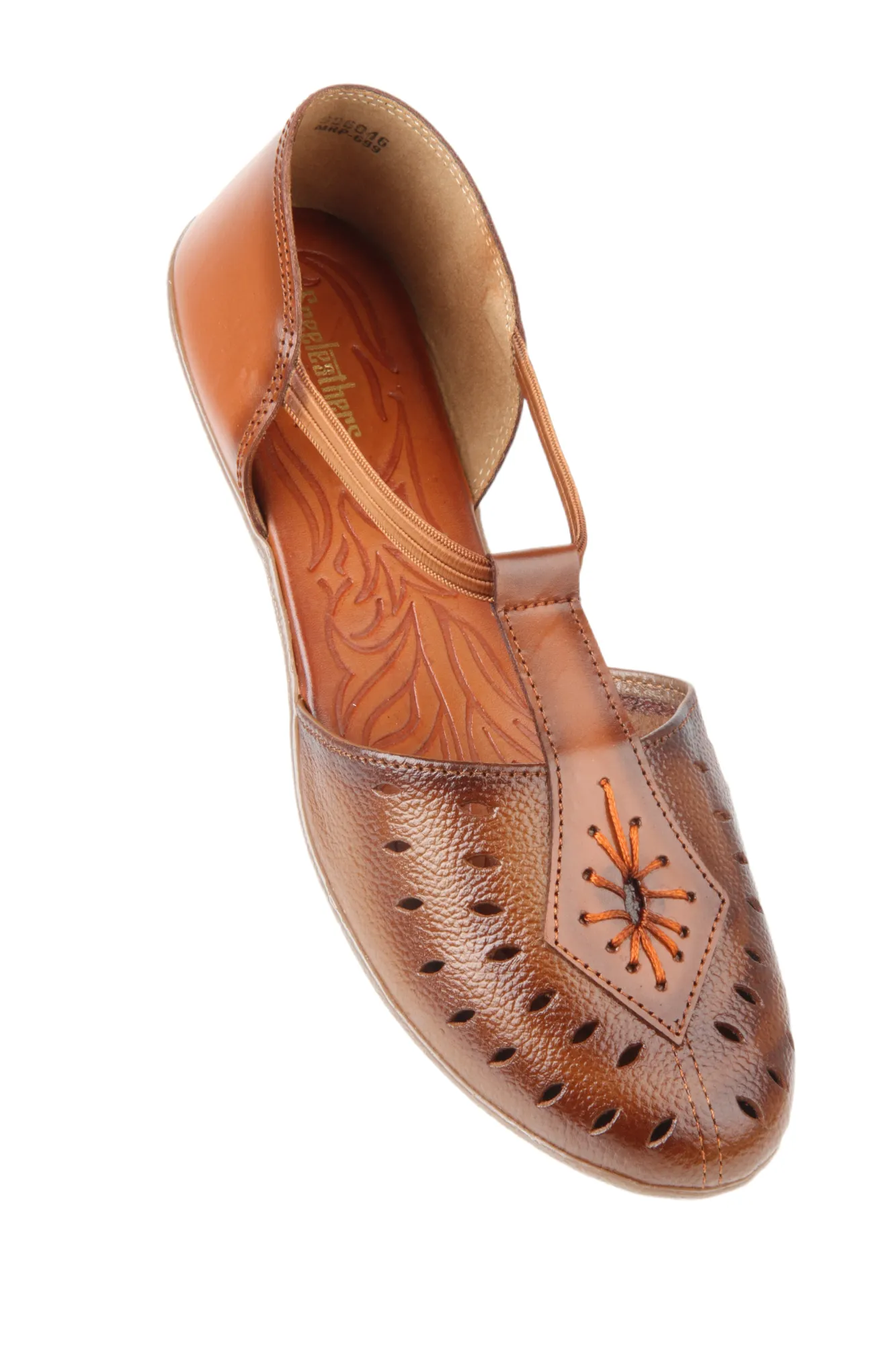 LADIES FLAT LEATHER SANDAL 996046