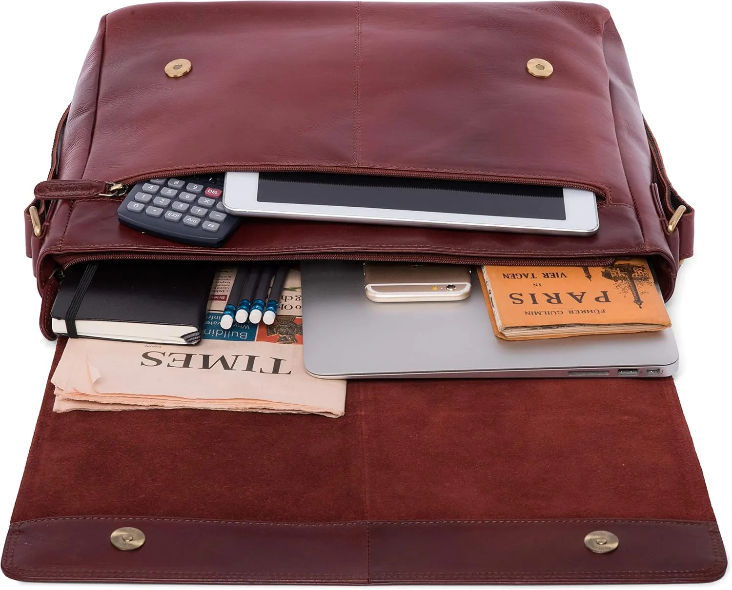 LEABAGS Oxford, Nature Dark Brown