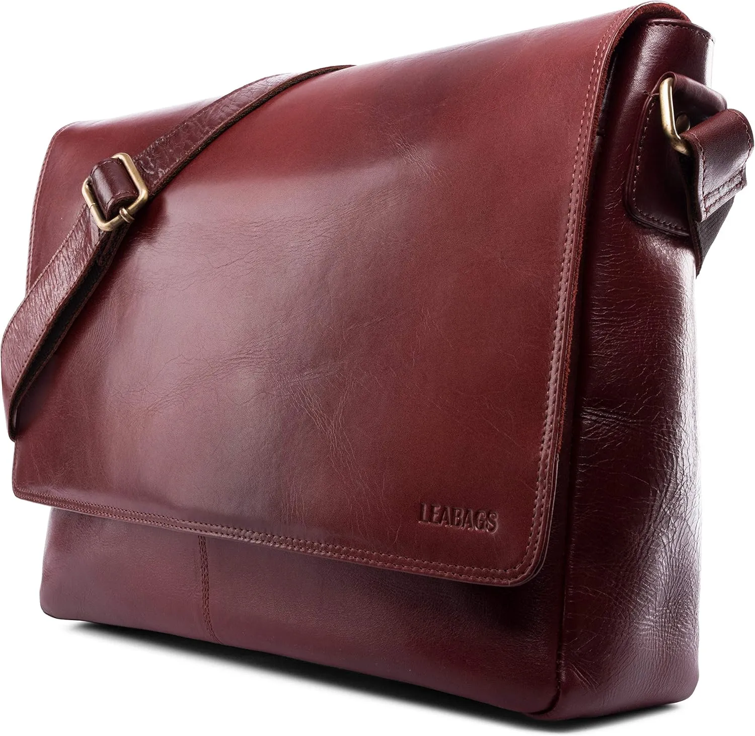 LEABAGS Oxford, Nature Dark Brown