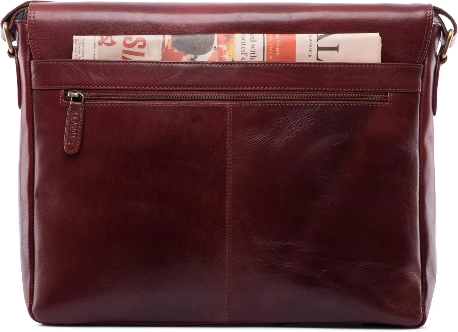 LEABAGS Oxford, Nature Dark Brown