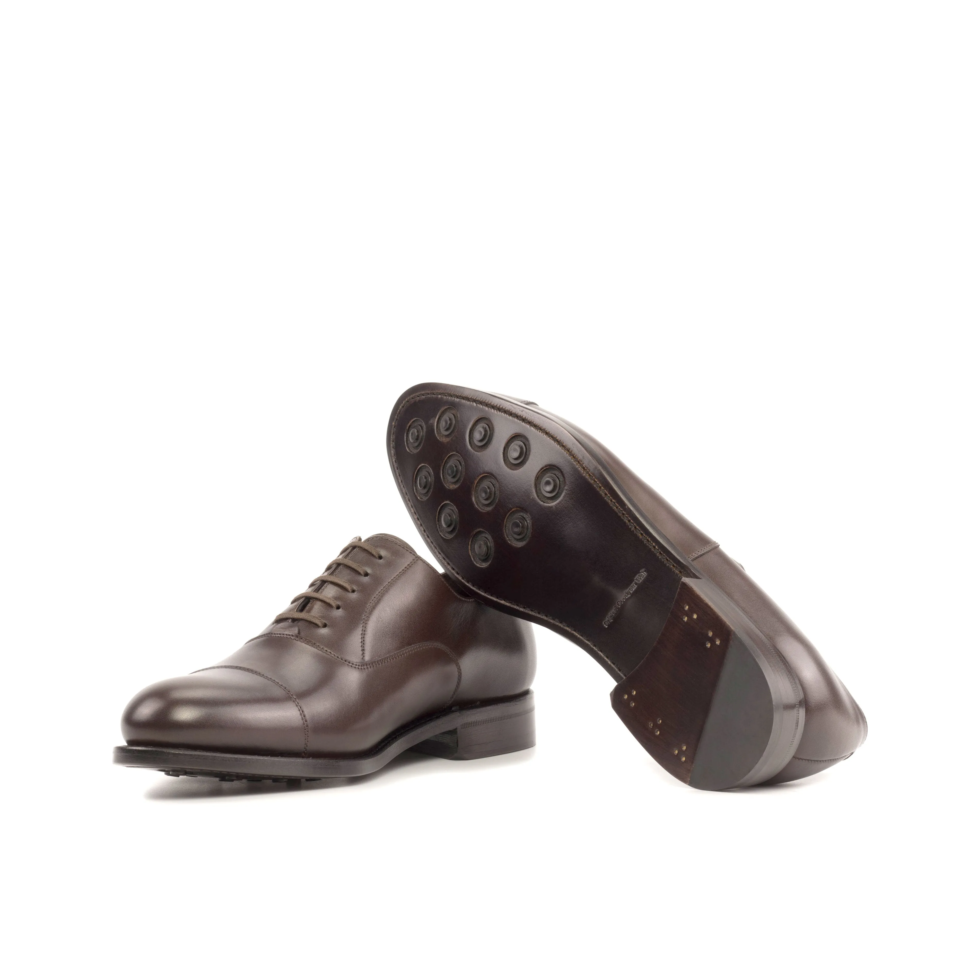 Leather Oxford Zurigo │ Dark Brown - Brown Soles