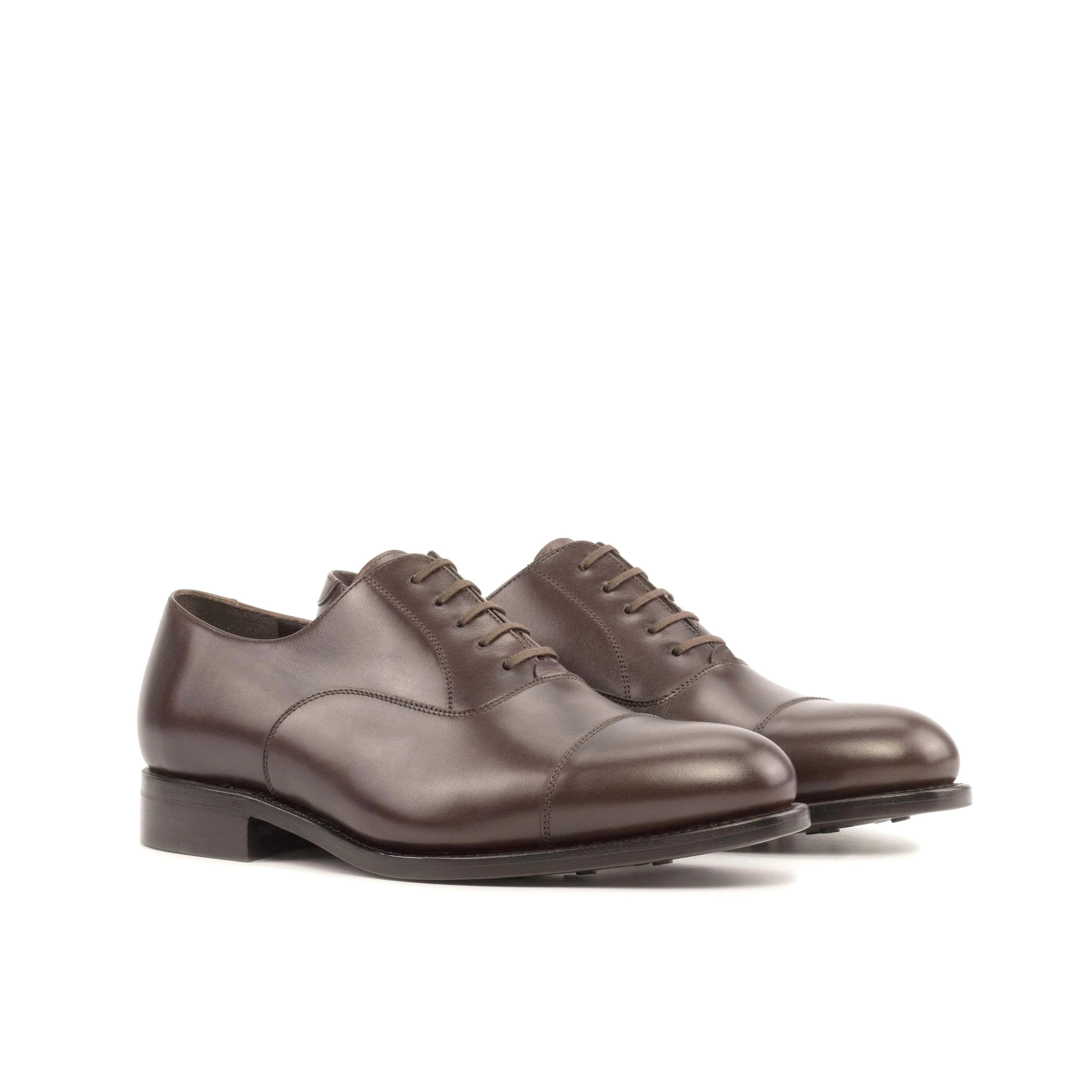 Leather Oxford Zurigo │ Dark Brown - Brown Soles