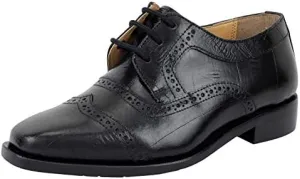 LIBERTYZENO Boys EEL Print Genuine Leather Kids & Toddlers Oxford Dress Shoes for Easter Gift