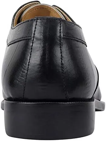LIBERTYZENO Boys EEL Print Genuine Leather Kids & Toddlers Oxford Dress Shoes for Easter Gift