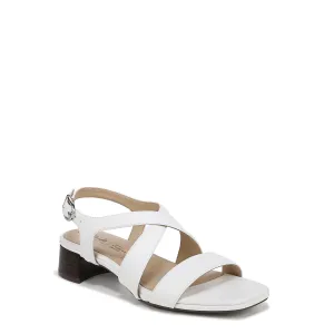LifeStride Womens Jordan Strappy Heeled Sandals Bright White 7.5 M
