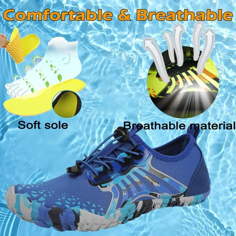 LIZRHA Water Shoes for Men and Women Quick Dry Aqua Swim Barefoot Shoes for Outdoor Fishing Beach Pool Boat Surfing Walking Water Park and Yoqa Activities