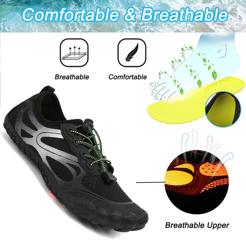 LIZRHA Water Shoes for Men and Women Quick Dry Aqua Swim Barefoot Shoes for Outdoor Fishing Beach Pool Boat Surfing Walking Water Park and Yoqa Activities