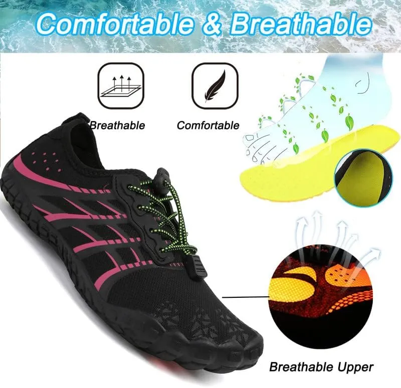 LIZRHA Water Shoes for Men and Women Quick Dry Aqua Swim Barefoot Shoes for Outdoor Fishing Beach Pool Boat Surfing Walking Water Park and Yoqa Activities