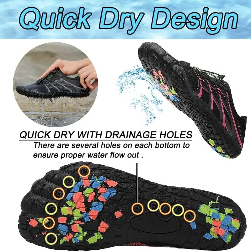 LIZRHA Water Shoes for Men and Women Quick Dry Aqua Swim Barefoot Shoes for Outdoor Fishing Beach Pool Boat Surfing Walking Water Park and Yoqa Activities