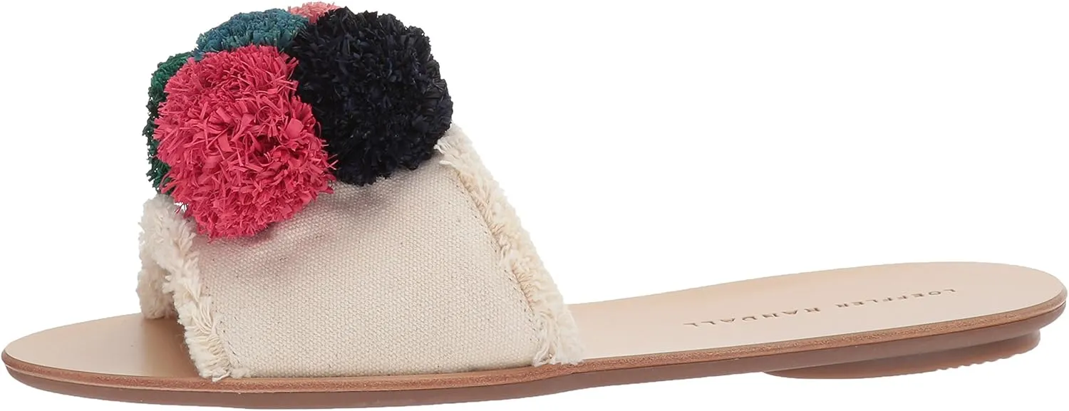 LOEFFLER RANDALL Women's Gabi (Canvas Pom) Flat Sandal