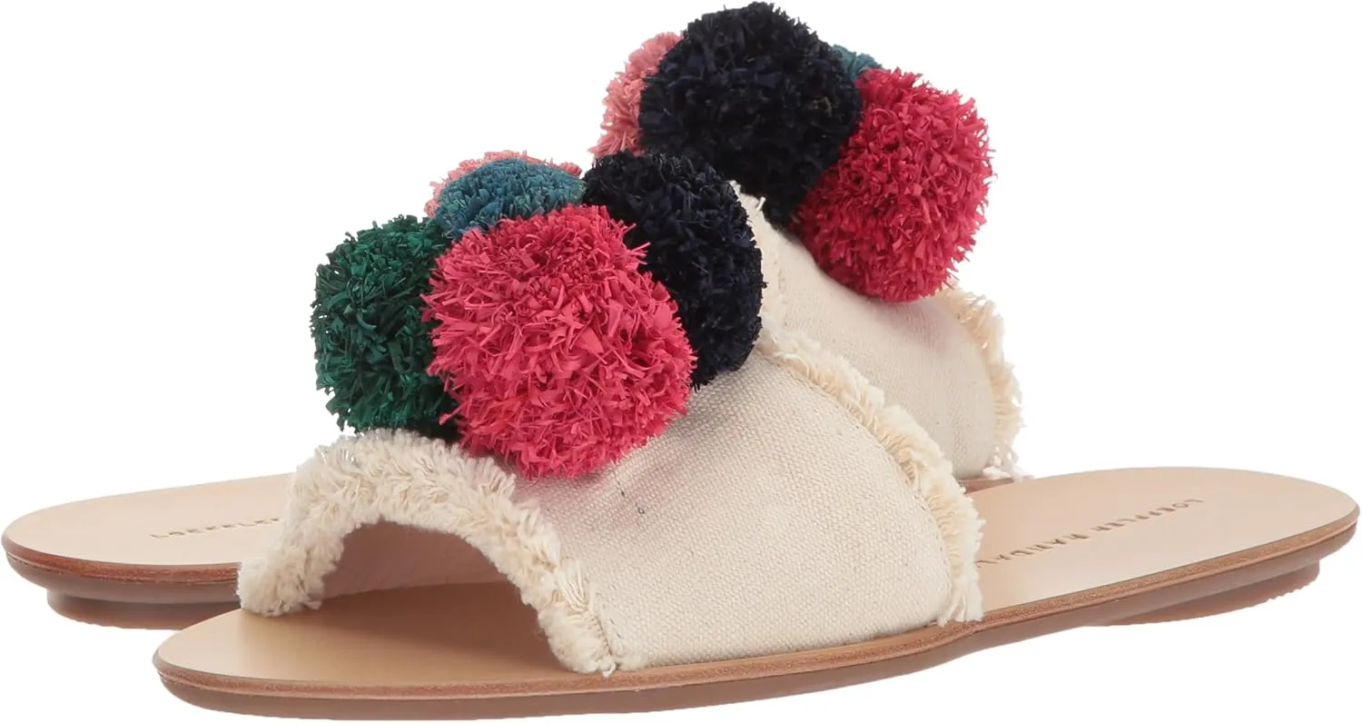 LOEFFLER RANDALL Women's Gabi (Canvas Pom) Flat Sandal