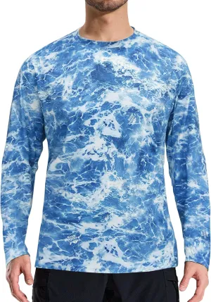 LOOGU Men’s Hunting Camo Shirt Lightweight, Camouflage Shirts for Men Long Sleeve Shirt for Fishing Hiking Camping