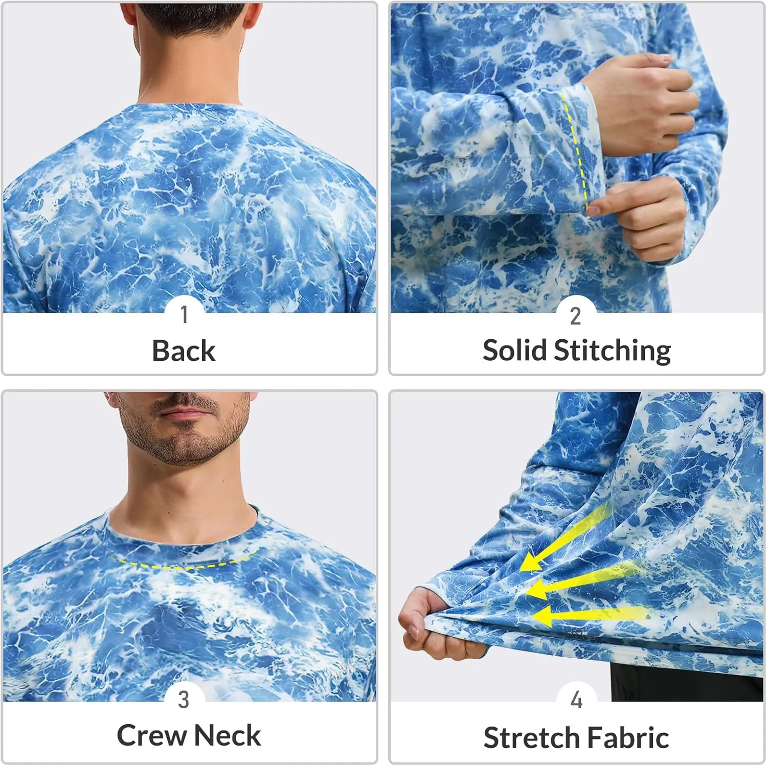 LOOGU Men’s Hunting Camo Shirt Lightweight, Camouflage Shirts for Men Long Sleeve Shirt for Fishing Hiking Camping