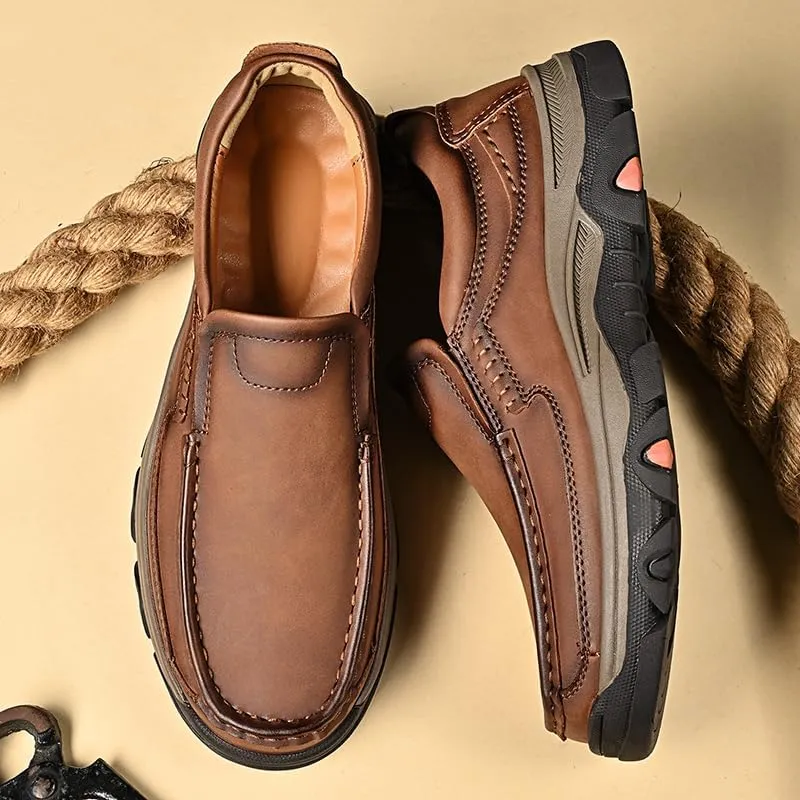 LZDZN Loafers for Men Shoes Leather Casual Shoe Mens Driving Men's Black Yellow Brown Big Size Male Boat Dress