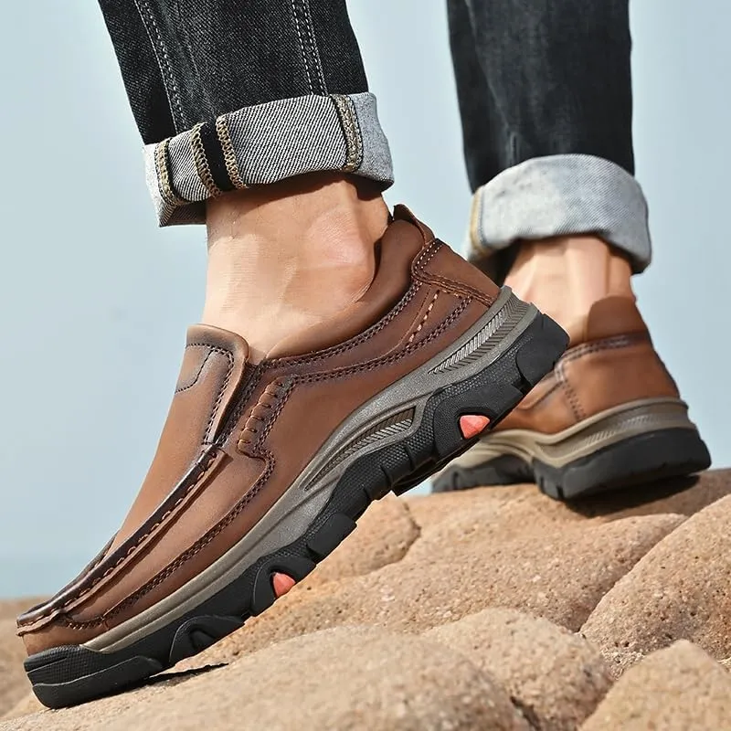 LZDZN Loafers for Men Shoes Leather Casual Shoe Mens Driving Men's Black Yellow Brown Big Size Male Boat Dress