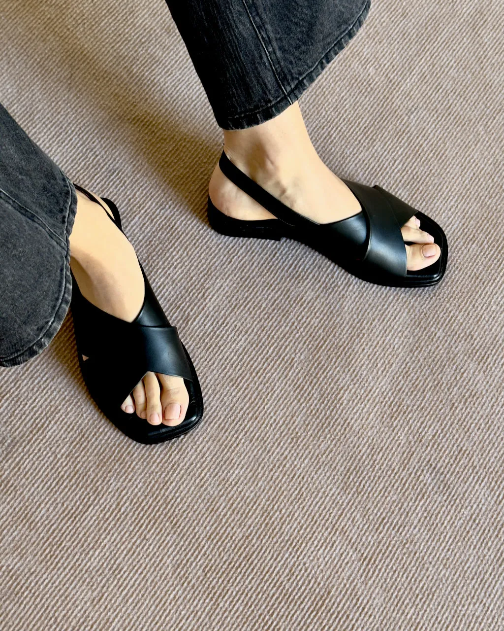 Mabel Slingback Sandal in Black