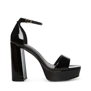 Madden Girl Women's Omega Heeled Sandals, Black Patent, 9.5