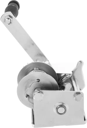Manual Winch Boat Trailer Hand Crank Winch Steel Cable Portable for Trailers