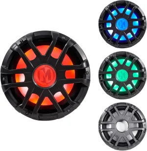 Memphis Audio MXA1044 500W 10" Dual 4 Ohm Marine Subwoofer with RGB LED Lights, Weather Resistant Design, Polypropylene Cone with Rubber Surround, Perfect for Boats, UTVs, Powersports & Outdoor Audio