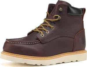 Men's 6" Slip Resiatant Soft Toe Water Resistant Moc Toe Work Boots