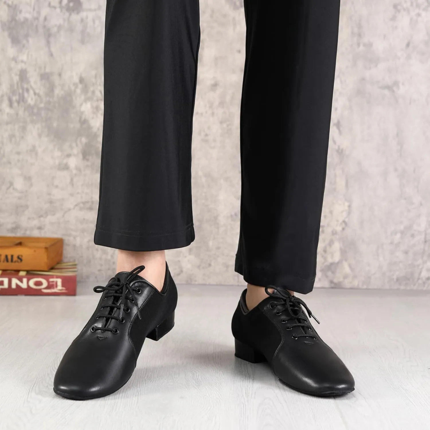Men's Ballroom Dance Shoes Latin Lace-up Salsa Performance Waltz Modern Practice Shoe