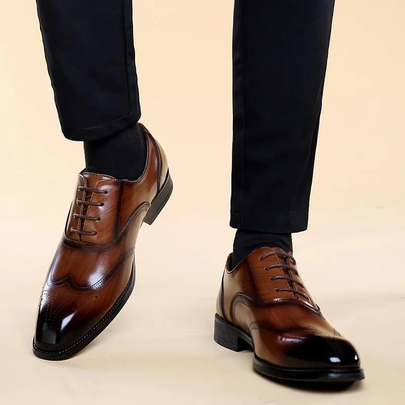 Mens Classic Formal Oxford Patent Leather Tuxedo Wedding Business Dress Shoes Genuine Leather Pointed Toe Slip On Elegant Comfortable Stylish Formal