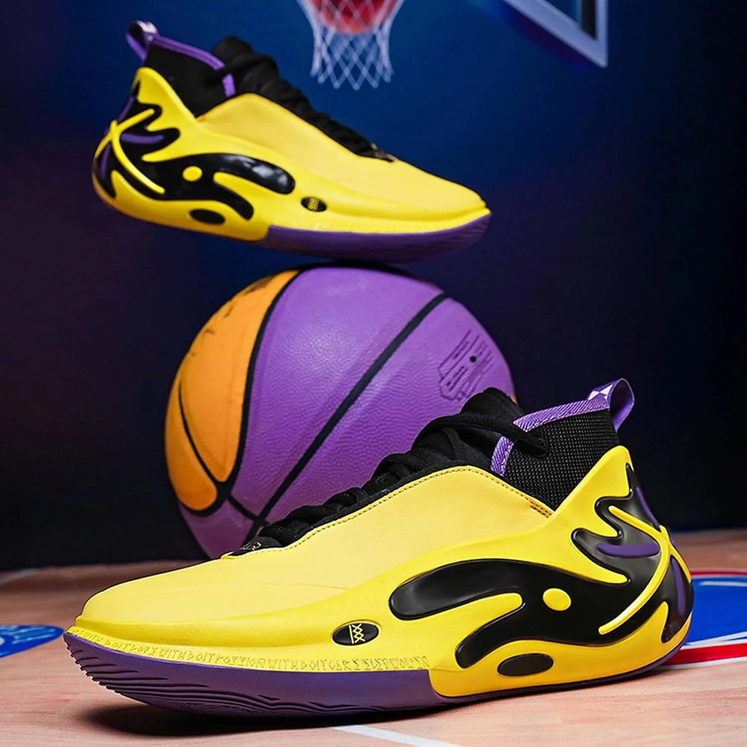 Men's Fashion Basketball Shoes Women's Breathable Sports Running Shoes Professional Shock Absorption Sneakers Teenagers Outdoor Tennis Training Jogging Shoes Casual Sneakers