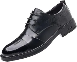 Men's Fashion Genuine Leather Wingtip Dress Oxford Shoes