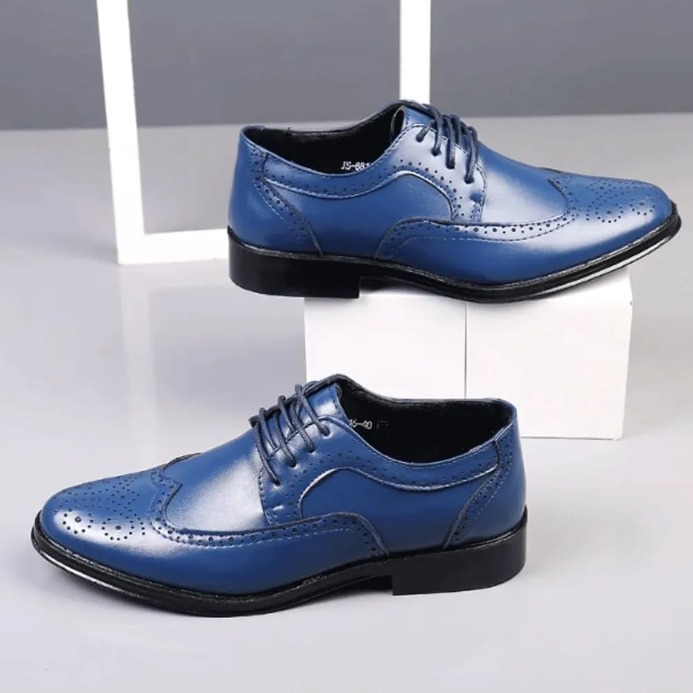 Men's Leather Oxford Shoes, Handcrafted Brogue Dress Shoes, Fashion Modern Classic Business Formal Shoes for Men, Comfortable Leather Oxford Shoes